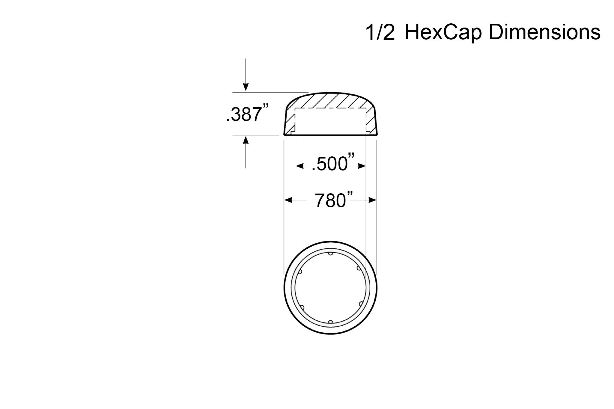 1 2 HEX CAP Drawing