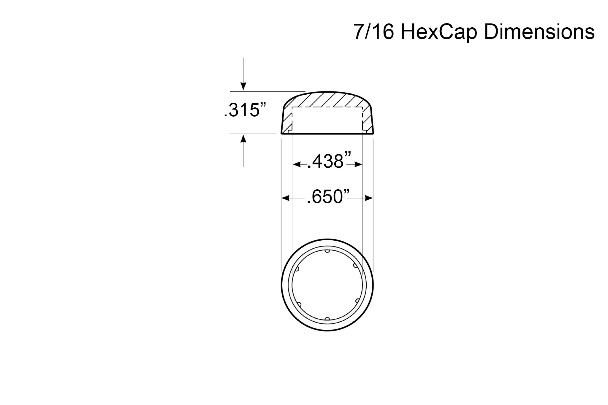 7 16 HEX CAP Drawing