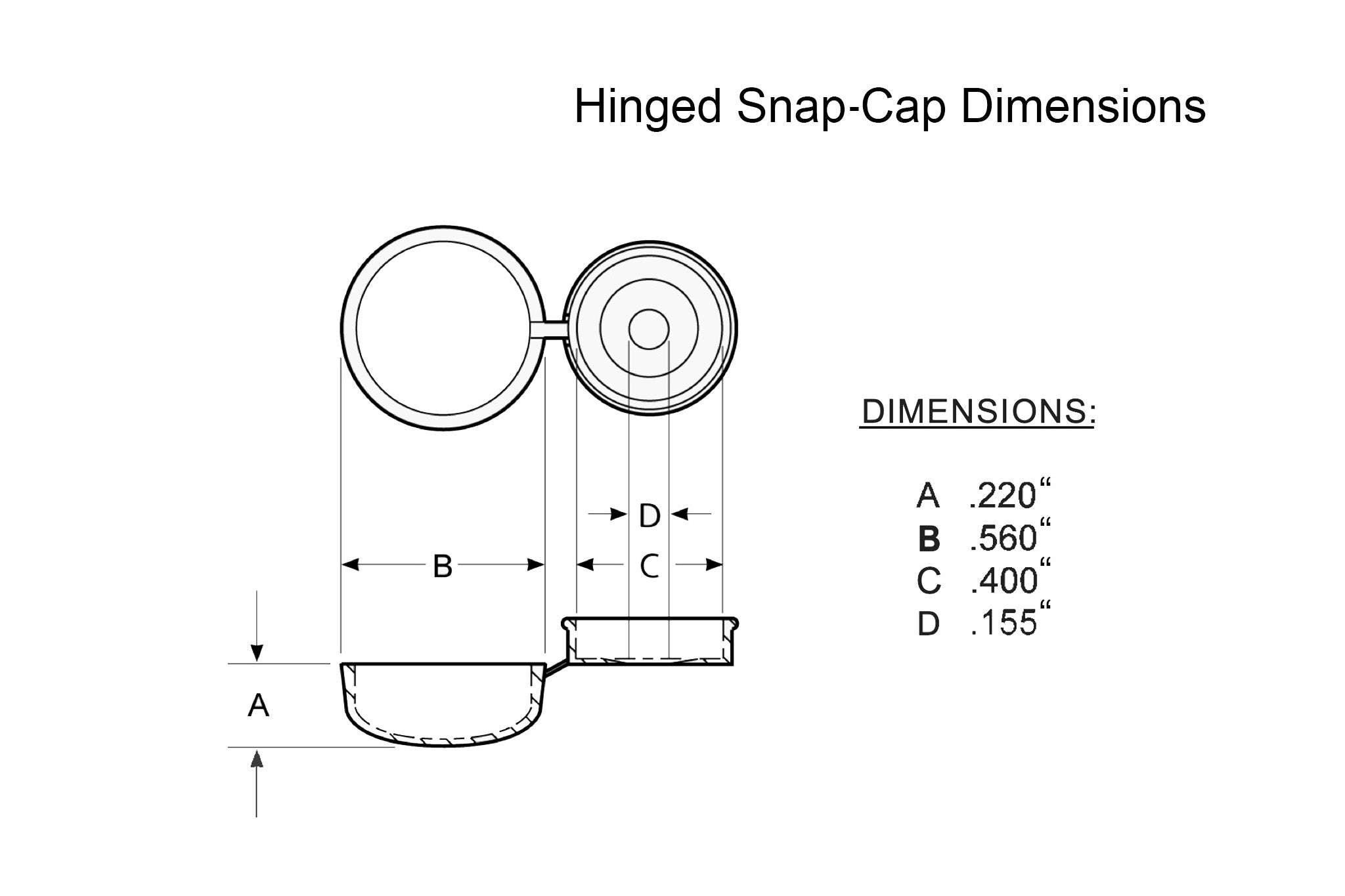 Hinge Snap-Caps Screw Covers Drawing